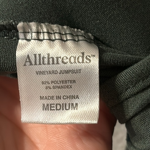 All threads green tank top jumpsuit size medium - Picture 5 of 6